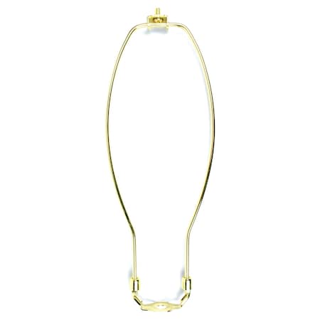 Jandorf Harp, 12", Polished Brass Lamp Harp C60123